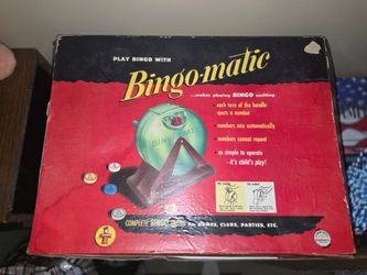 Vintage 1954 Bingo-Matic complete board game set