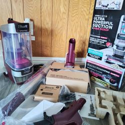 Shark Stratos Upright Vacuum, Pet Friendly, DuoClean PowerFins HairPro, Self-Cleaning Brushroll, Odor Neutralizer Technology, AZ3000 Red Plum