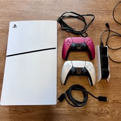 PS5 Console + 2 Controllers + Charging Dock 