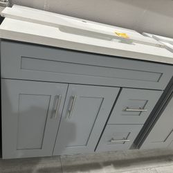 Bathroom vanity 36 inch gray