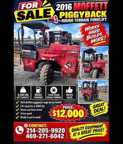 Moffet piggyback rough terrain forklift