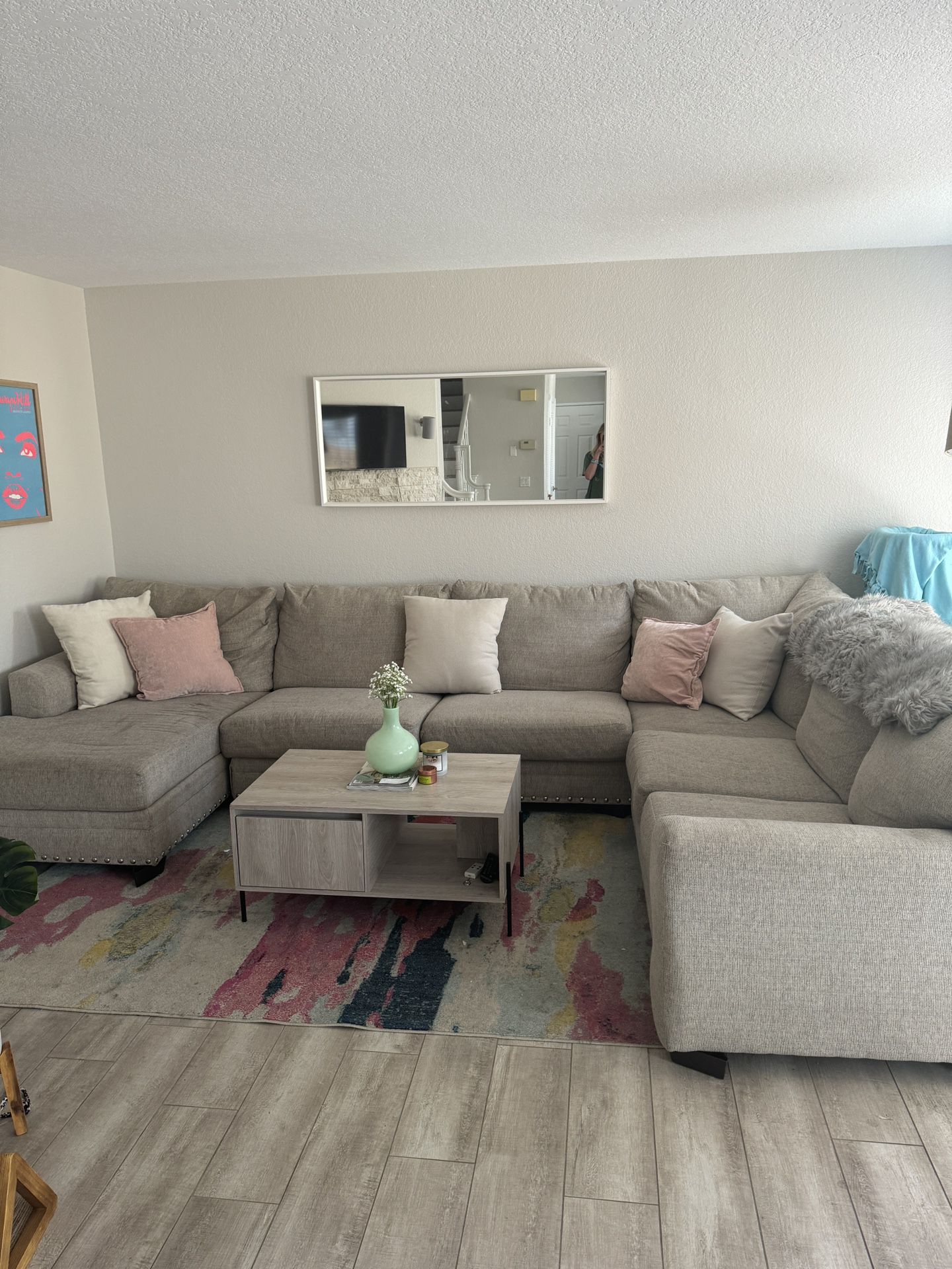Grey Large Sectional Couch