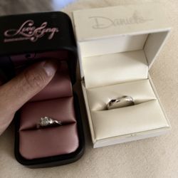 10 Karat White Gold Wedding Set 