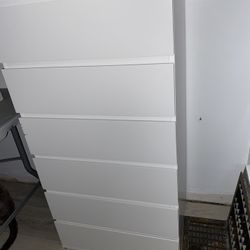 Six Drawer White tall dresser