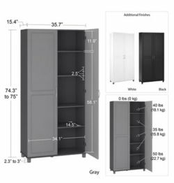 NEW black standing cabinet
