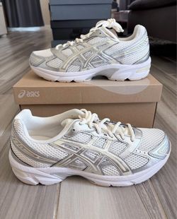 Women's ASICS GEL-1130 Casual Shoes - Cream Pure Silver - Size 6, 6.5, 8, 10, 10.5