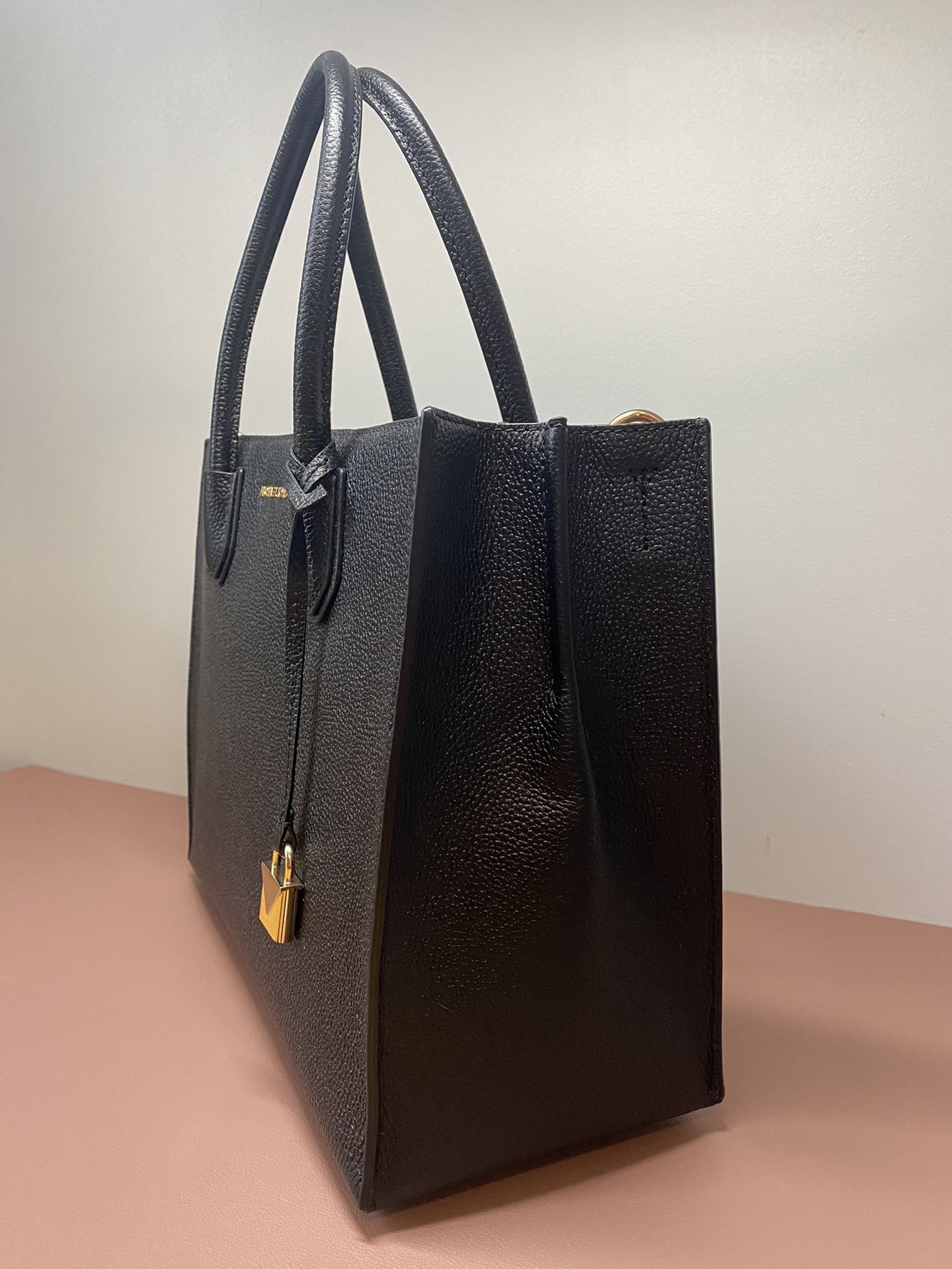 Michael+Kors+Pearl+Grey+Mercer+Large+Pebbled+Leather+Accordion+Tote+30f8sm9t3t  for sale online