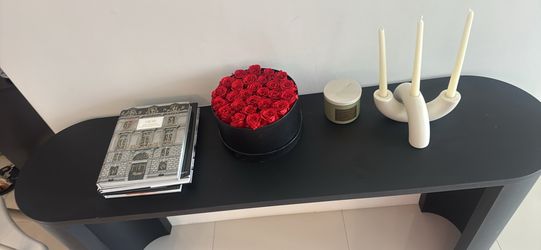 Black console table
