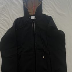 Black Burberry Zip Up