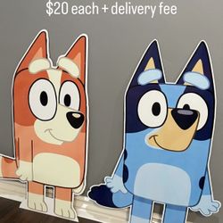 Bluey Heeler & Bingo Heeler Wood Cutouts