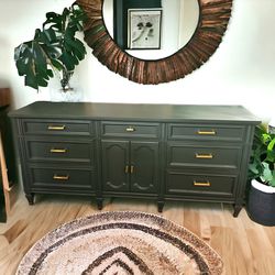 Dixie Furniture Green Wood Dresser 