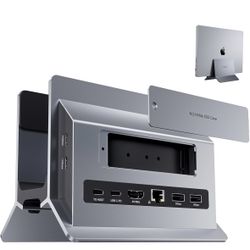 MacBook Pro Air Docking Station, Vertical USB C Laptop Docking Station with M.2 SSD Slot, HDMI 4K@60Hz, 4 USB A/C Max 10Gbps, Ethernet, SD/TF, PD Dock