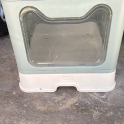 Cat Litter Box with Lid Front Entry 