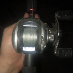 Abu Garcia Silver Max Baitcasting Fishing Reel and Daiwa Rod Combo 