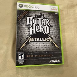 Xbox 360 guitar hero MetAllica game