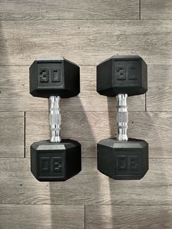 Marcy 30 lb. Rubber Hex Dumbbell