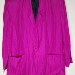 Hot Stuff Vintage Women's One Button Blazer Size Medium 
