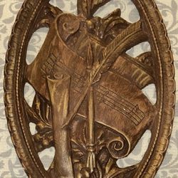 Vintage Sheet Music Brown Wall Plaque