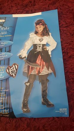 Pirate lass Halloween costume size 7-8