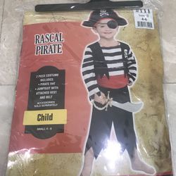 Rascal pirate Halloween costume/ dress up/ role play size 4-6