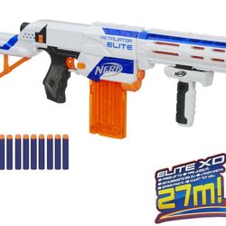 NERF N-Strike Dart Blaster RETALIATOR ELITE with Barrel Stock Clip Grip

