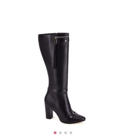 Andrea Women Black Leather Boots