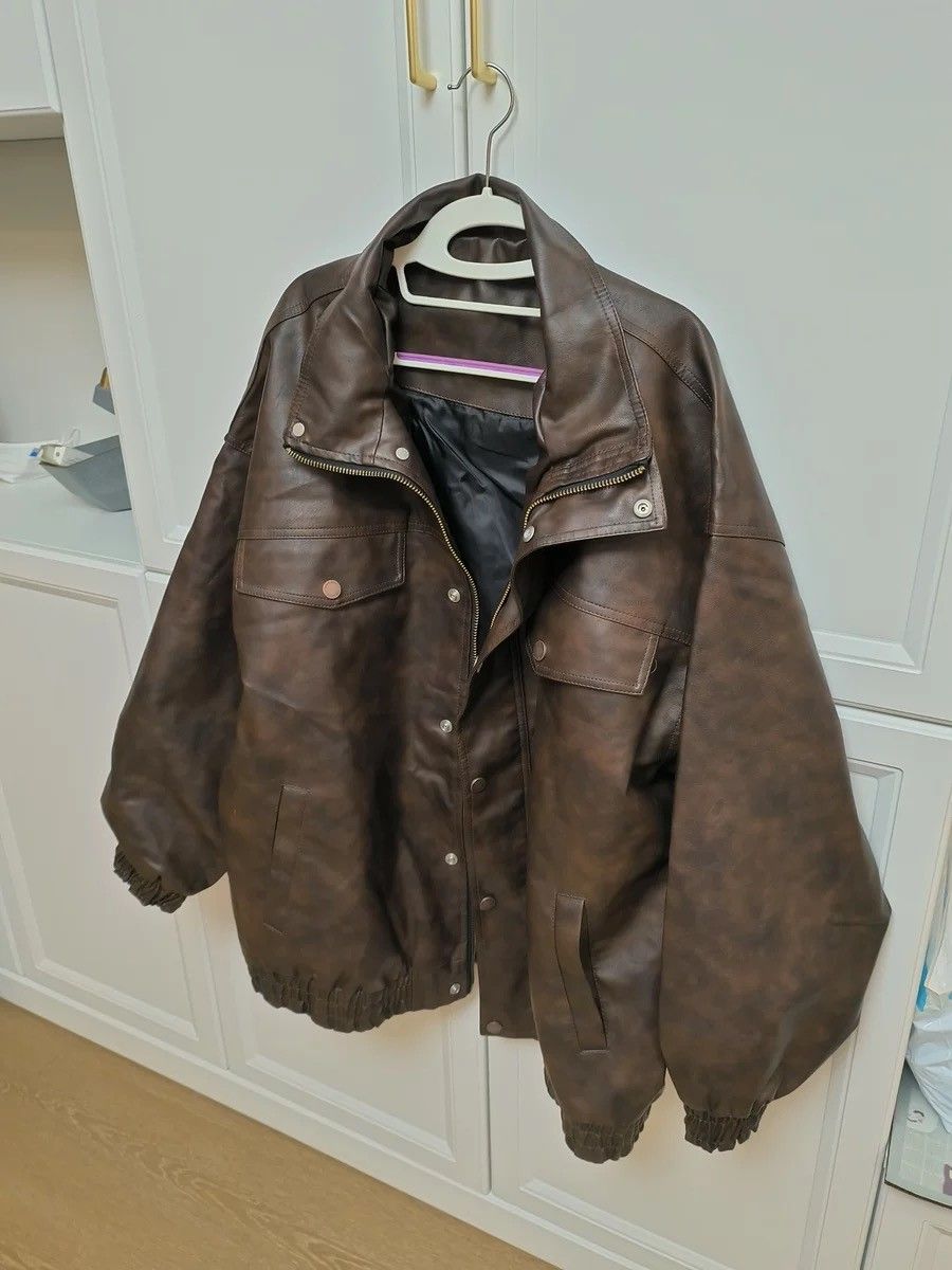 Classic retro soft leather jacket men's loose motorcycle suit tough spring leather jacket men's spring and autumn style