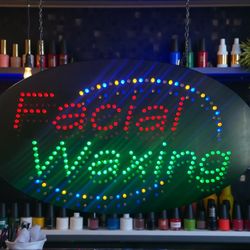 Facial Waxing Neon Sign