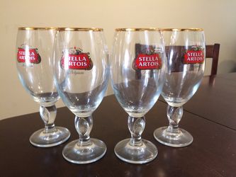 Set of 4 Stella Artois glasses