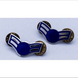 Vintage Airman First Class US Air Force Silver Tone Enamel Lapel Pin