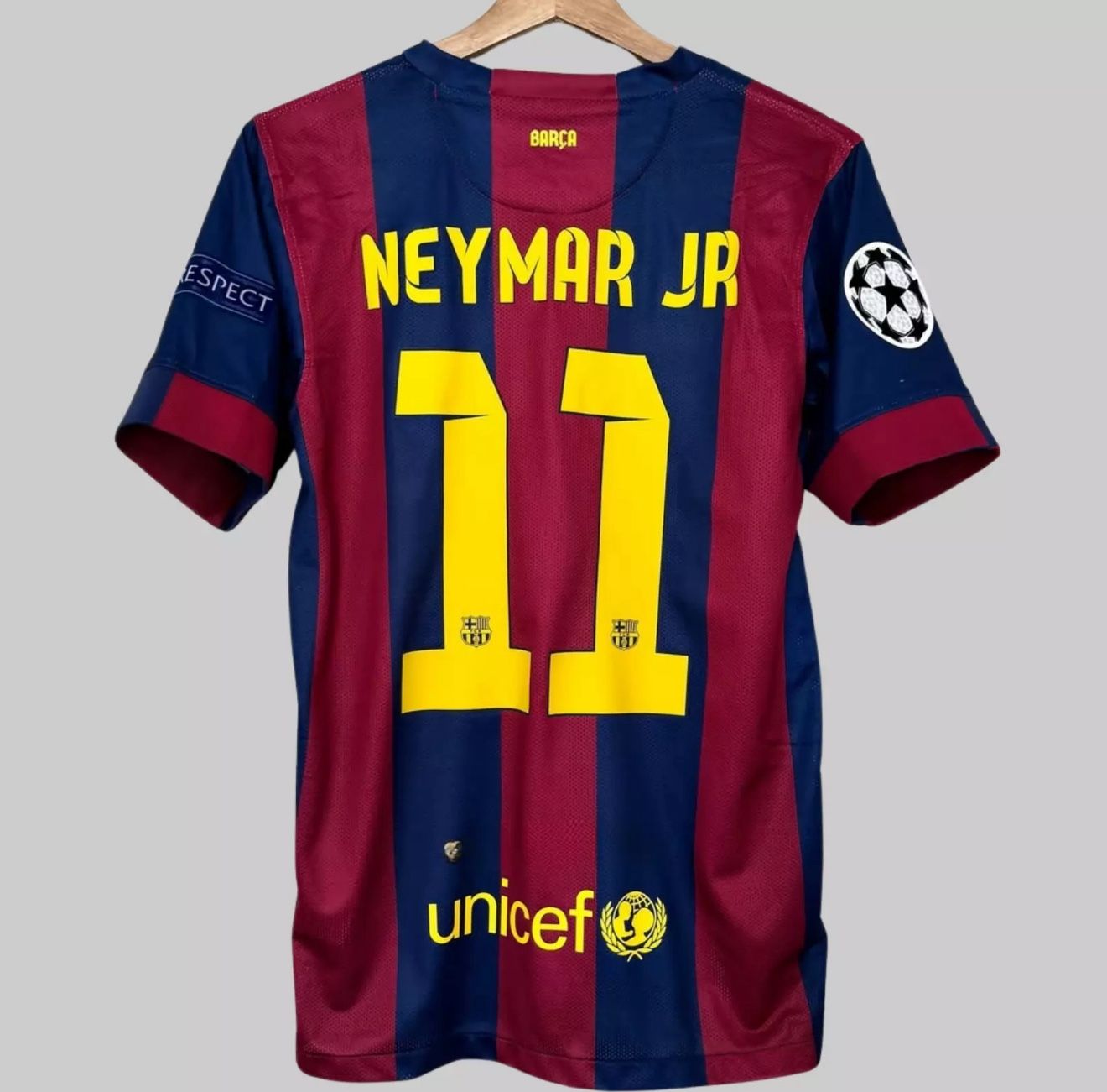 Neymar Barcelona Soccer Jersey Retro 2014/15