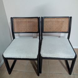 Adorable Pre-owned Sherpa Rattan Chairs - Great Condition 