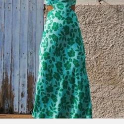 Zara Midi Green Floral Dress