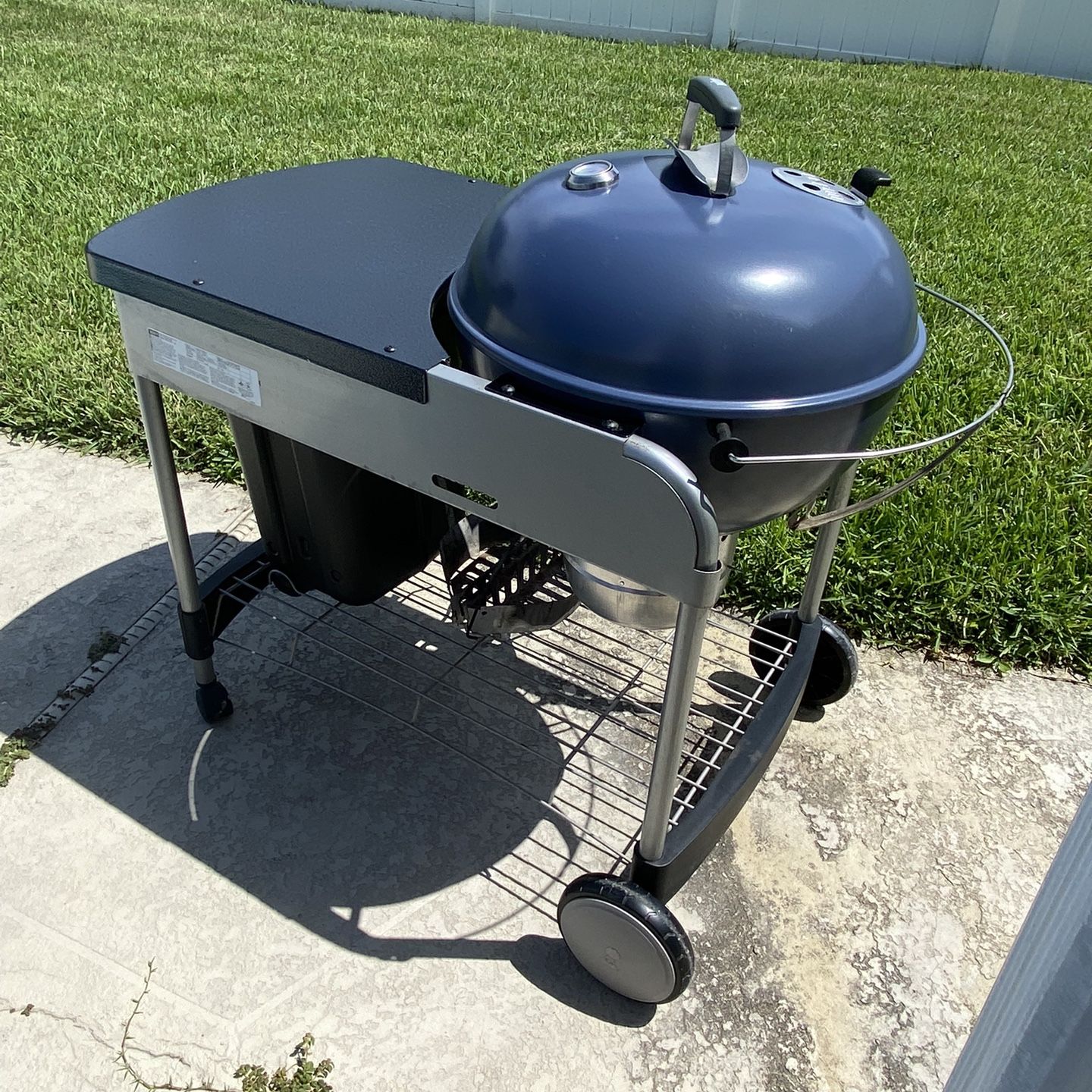 Weber blue performer deluxe charcoal cheap grill