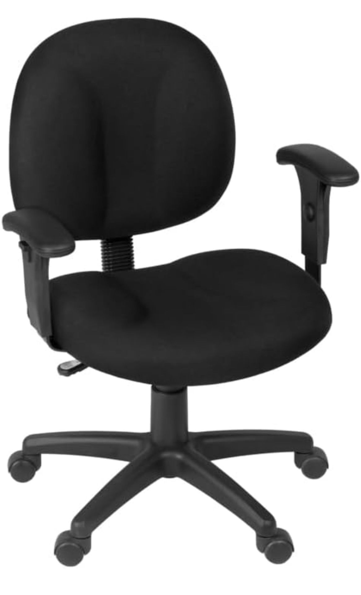Romig Comfort Series Swivel Fabric Computer Task Chair with Adjustable Arms - Black Color: Black Style: With Adjustable Arms Brand Romig Color Blac