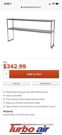 Overshelves (turboair tsos-5-60) (new one)
