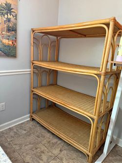 Furniture-rattan shelf