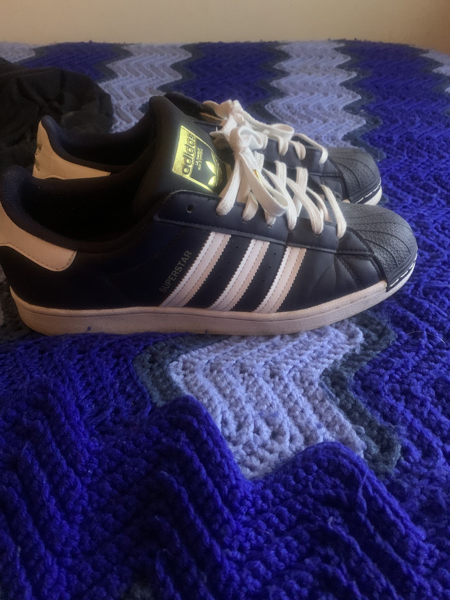 Size 11 Adidas classics Shelltoes. Dark Blue And White