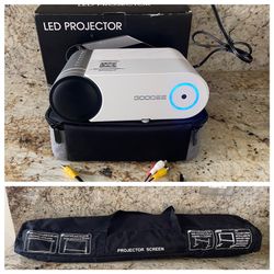 Goodee LED Projector and Screen 