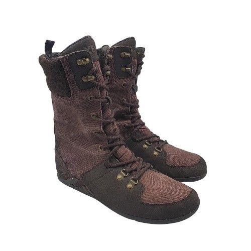 XERO Chocolate/Plum Womens 'Mika' Vegan Minimalist Snow Boots Sz 9.5 Light Shoes
