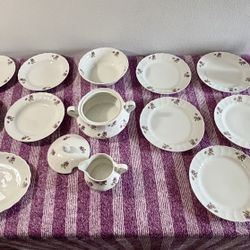 Purple Flower Dishes 