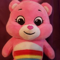 2020 Care Bears Unlock the Magic Pink Rainbow Bear Stuffed Animal Plush 10” K