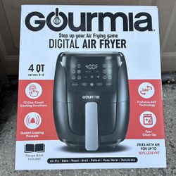 New In Box Gourmia 4 Qt Digital Air Fryer with Guided Cooking, Black GAF486 Home Kitchen New In Box