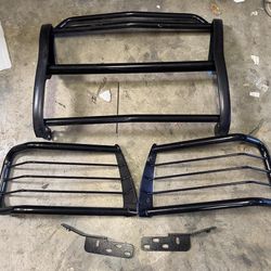 LA Zona Auto Parts 1999 To 2001 Chevrolet Silverado GM Sierra Suburban Tahoe Black Grille Guard Tumba Burro Negro Para Chokes  