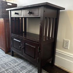 Wood Storage Cabinet / Side Table with Drawers & Doors