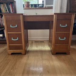 Vintage Antique Oak Desk