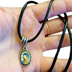 New Our lady of Guadalupe medallion necklace-Virgin de Guadalupe medalla collar jewelry-catholic gifts