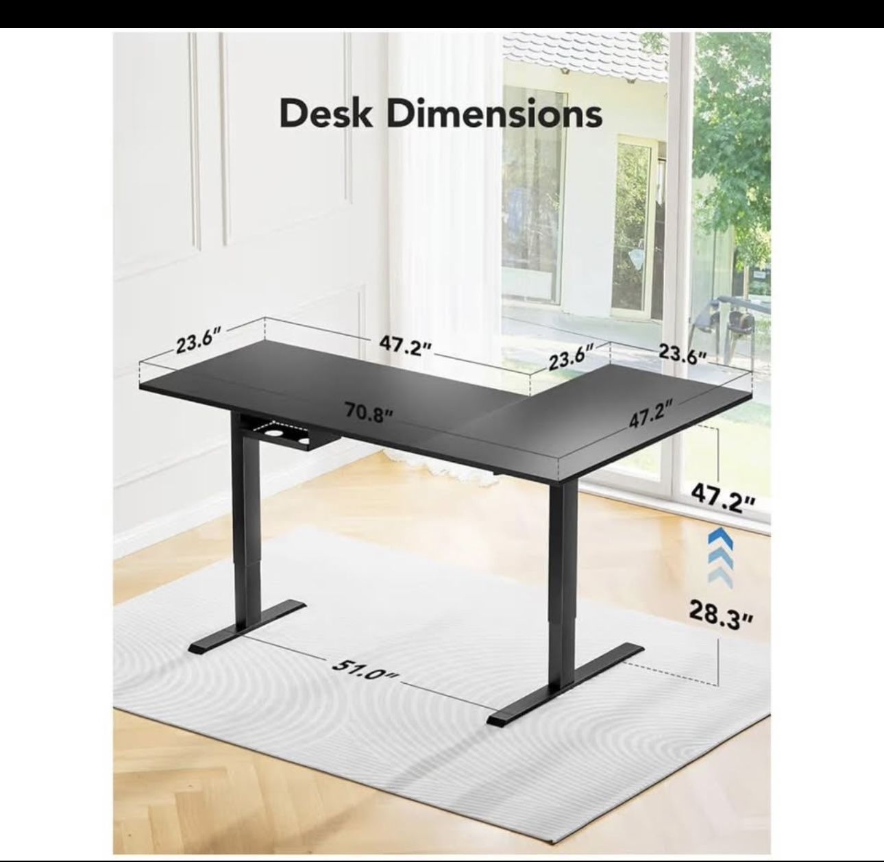 Adjustable Black Desk