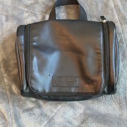 Penguin Black Leather Travel Bag