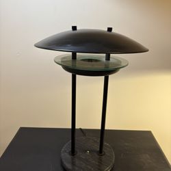 Modern Black Table Lamp with Marble Base - Must Sell Fast!